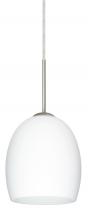  1JC-169707-LED-SN - Besa Lucia LED Pendant Opal Matte Satin Nickel 1x9W LED