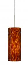  1JC-412318-LED-SN - Besa Stilo 10 LED Pendant Amber Cloud Satin Nickel 1x9W LED