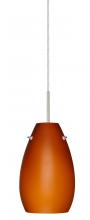  1JC-412680-LED-SN - Besa Pera 9 LED Pendant Amber Matte Satin Nickel 1x9W LED