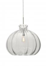  1JC-464588-EDIL-SN - Besa Pendant Pinta 12 Clear Satin Nickel 1x8W LED Filament