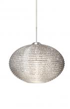  1JC-4912GL-LED-SN - Besa Pendant Pape 10 Satin Nickel Glitter 1x9W LED