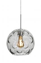  1JC-BOMYCL-EDIL-SN - Besa Bombay Cord Pendant, Clear, Satin Nickel Finish, 1x8W LED Filament