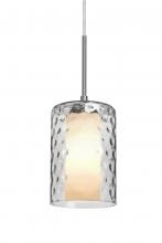  1JC-ESACL-LED-SN - Besa, Esa Cord Pendant, Clear, Satin Nickel Finish, 1x5W LED