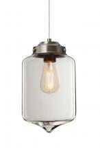  1JC-OLINCL-EDIL-SN - Besa Olin Pendant Satin Nickel Clear 1x4W LED Filament