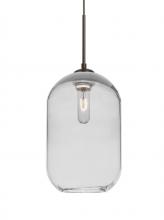  1JC-OMEGA12CL-BR - Besa, Omega 12 Cord Pendant,Clear, Bronze Finish, 1x60W Medium Base