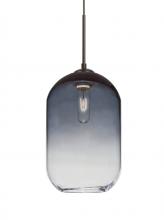  1JC-OMEGA12ST-BR - Besa, Omega 12 Cord Pendant,Steel/Clear, Bronze Finish, 1x60W Medium Base