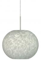  1JT-477619-LED-SN - Besa Luna LED Pendant Carrera Satin Nickel 1x9W LED