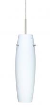  1JT-489707-LED-SN - Besa Suzi 14 Pendant Opal Matte Satin Nickel 1x9W LED