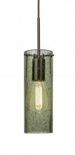  1JT-JUNI10MS-EDIL-BR - Besa, Juni 10 Cord Pendant, Moss Bubble, Bronze, 1x4W LED Filament