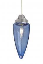  1JT-SULUBL-EDIL-SN - Besa, Sulu Cord Pendant, Blue Bubble, Satin Nickel Finish, 1x4W LED Filament