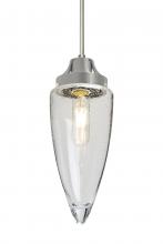  1JT-SULUCL-EDIL-SN - Besa, Sulu Cord Pendant, Clear Bubble, Satin Nickel Finish, 1x4W LED Filament