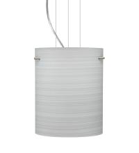 Besa Lighting 1KG-4006KR-SN - Besa Pendant Tamburo 8 Satin Nickel Chalk 1x100W Medium Base