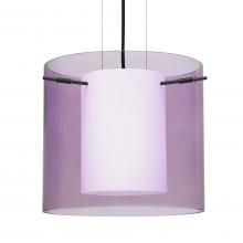 Besa Lighting 1KG-A18407-BK - Besa Pendant Pahu 12 Black Transparent Amethyst 1x100W MAX E26 Base