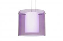  1KG-A18407-LED-SN - Besa Pahu 12 LED Pendant 1Kg Transparent Amethyst Satin Nickel 1x11W LED