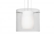  1KG-C18407-LED-SN - Besa Pahu 12 LED Pendant 1Kg Clear Satin Nickel 1x11W LED