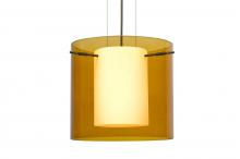  1KG-G18407-BR - Besa Pendant Pahu 12 Bronze Transparent Armagnac 1x100W Medium Base