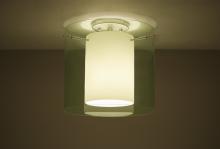  1KM-L18407-SN - Besa Ceiling Pahu 12 Satin Nickel Transparent Olive/Opal 1x100W Medium Base