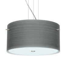 Besa Lighting 1KV-4008TN-SN - Besa Pendant Tamburo 16 Satin Nickel Titan 3x100W Medium Base