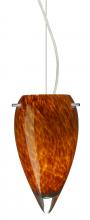  1KX-412518-LED-SN - Besa Juli LED Cable Pendant Amber Cloud Satin Nickel 1x9W LED