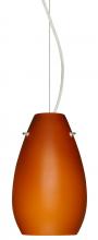  1KX-412680-SN - Besa Pera 9 Cable Pendant Amber Matte Satin Nickel 1x100W Medium Base