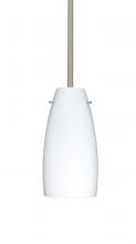  1TT-151207-LED-SN - Besa Tao 10 LED Stem Pendant Opal Matte Satin Nickel 1x9W LED