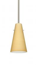  1TT-4124VM-LED-SN - Besa Cierro LED Pendant Vanilla Matte Satin Nickel 1x9W LED