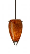  1TT-412518-BR - Besa Juli Stem Pendant Bronze Amber Cloud 1x100W Medium Base