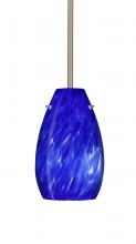  1TT-412686-SN - Besa Pera 9 Stem Pendant Satin Nickel Blue Cloud 1x100W Medium Base