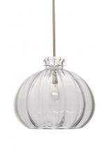  1TT-464588-SN - Besa Stem Pendant Pinta 12 Clear Satin Nickel 1x100W Medium Base