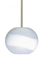  1TT-477699-LED-SN - Besa Luna LED Pendant Opal Frost Satin Nickel 1x9W LED