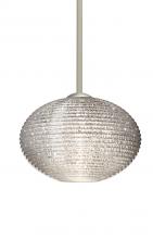  1TT-4912GL-LED-SN - Besa Pendant Pape 10 Satin Nickel Glitter 1x9W LED