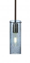  1TT-JUNI10BL-BR - Besa, Juni 10 Stem Pendant, Blue Bubble, Bronze, 1x60W Medium Base