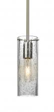  1TT-JUNI10CL-SN - Besa, Juni 10 Stem Pendant, Clear Bubble, Satin Nickel, 1x60W Medium Base