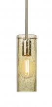  1TT-JUNI10GD-EDIL-SN - Besa, Juni 10 Stem Pendant, Gold Bubble, Satin Nickel, 1x4W LED Filament