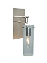  1WP-JUNI10BL-SN - Besa Juni 10 Wall Pendant, Blue Bubble, Satin Nickel Finish, 1x60W Medium Base