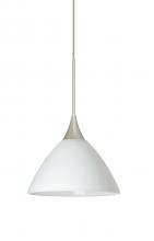  1XC-174307-SN - Besa Pendant Domi Satin Nickel White 1x50W Halogen