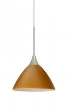  1XC-1743OK-SN - Besa Pendant Domi Satin Nickel Oak 1x50W Halogen