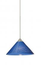  1XC-282484-LED-SN - Besa Pendant Kona Satin Nickel Blue Starpoint 1x5W LED