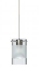  1XC-6524EC-LED-SN - Besa Pendant Scope Satin Nickel Clear/Frost 1x5W LED Mr16