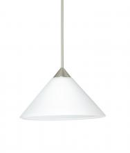  1XT-117607-SN - Besa Pendant Kona Satin Nickel White 1x50W Halogen