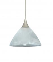  1XT-174352-SN - Besa Pendant Domi Satin Nickel Marble 1x50W Halogen