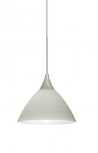  1XT-1743KR-LED-SN - Besa Pendant Domi Satin Nickel Chalk 1x6W LED