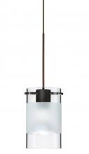  1XT-6524EC-BR - Besa Pendant Scope Bronze Clear/Frost 1x50W Halogen Mr16