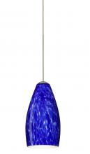  1XT-719886-LED-SN - Besa Pendant Karli Satin Nickel Blue Cloud 1x5W LED