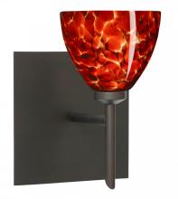  1SW-185841-BR-SQ - Besa Divi Wall With Sq Canopy 1SW Garnet Bronze 1x40W G9