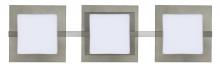  3WS-7735SM-LED-SN - Besa Wall Alex Satin Nickel Opal/Smoke 3x5W LED