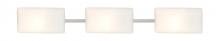  3WT-888607-LED-SN - Besa, Lido Vanity, Opal Matte, Satin Nickel Finish, 3x9W LED