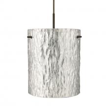 Besa Lighting J-4006SS-BR - Besa Tamburo 8 Pendant, Stone Gold Foil, Bronze Finish, 1x100W MAX E26 Base