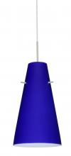  J-4124CM-LED-SN - Besa Cierro LED Pendant For Multiport Canopy J Cobalt Blue Matte Satin Nickel 1x9W LE