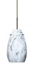 Besa Lighting J-4126MG-LED-BR - Besa Pera 9 LED Pendant For Multiport Canopy Marble Grigio Bronze 1x9W LED